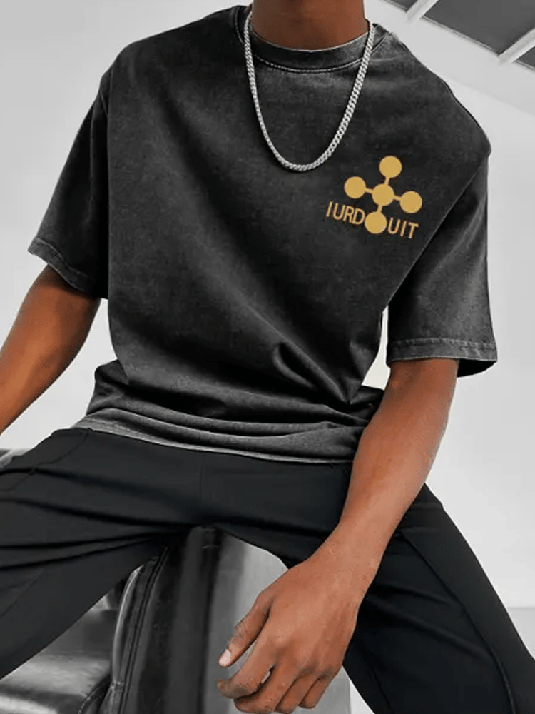 Men's skull short-sleeved T-shirt