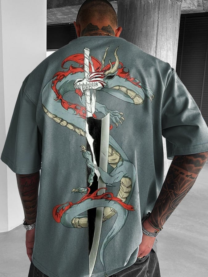 Men's Oversized Bleach   Short Sleeve T-Shirt
