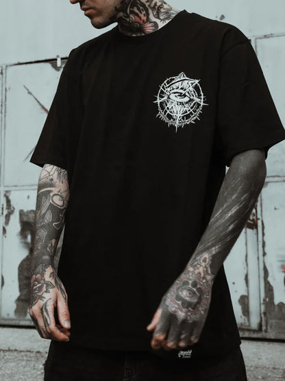 Men's fashion brand printed short-sleeved T-shirt