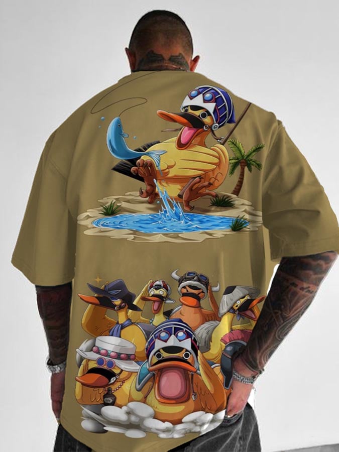 Men's rubber duck short-sleeved T-shirt
