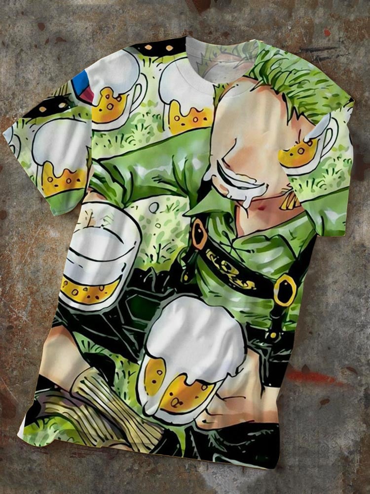 Men's beer festival short-sleeved T-shirt