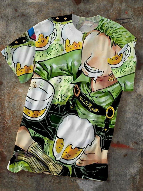 Men's beer festival short-sleeved T-shirt