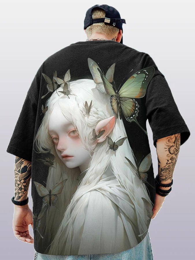 Men's Fashion   Print Casual Short Sleeve T-Shirt