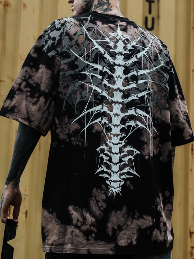 Men's fashion brand printed short-sleeved T-shirt