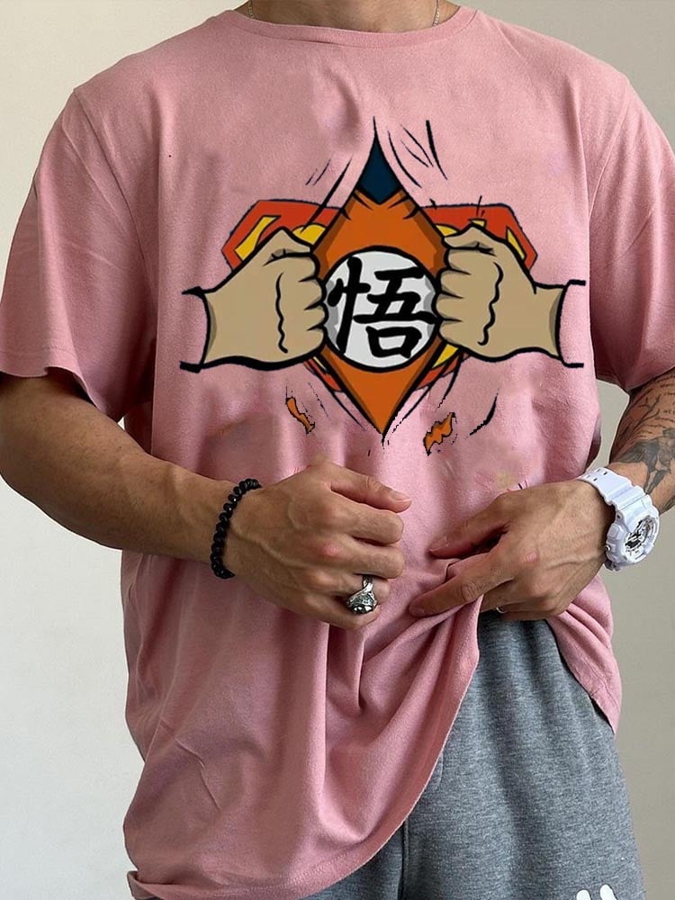 Men's   skull short-sleeved T-shirt