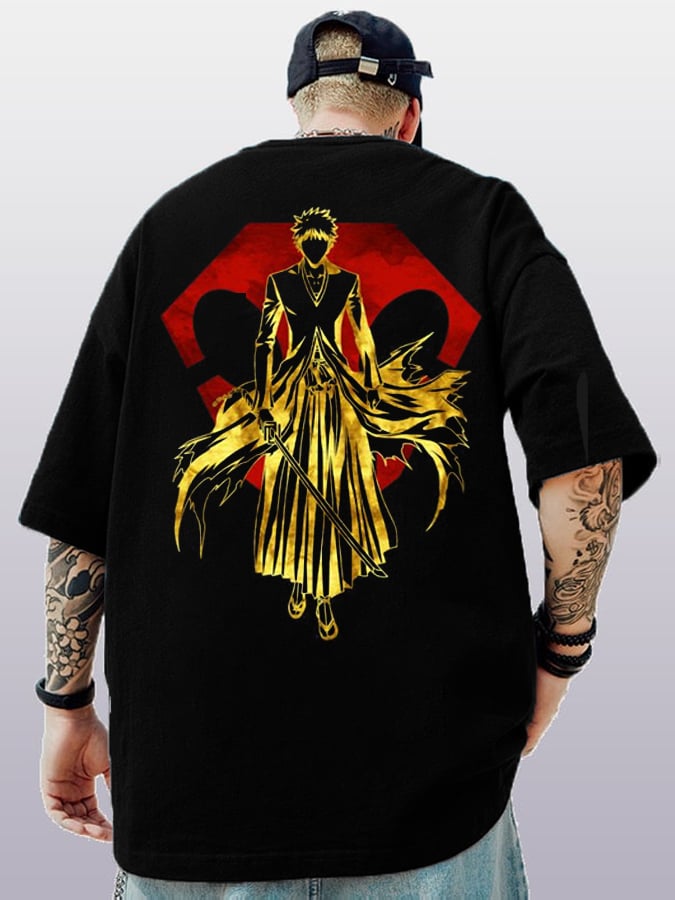 Men's Oversized Bleach   Short Sleeve T-Shirt