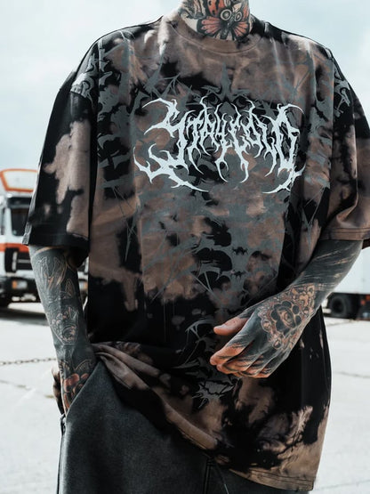 Men's fashion brand printed short-sleeved T-shirt