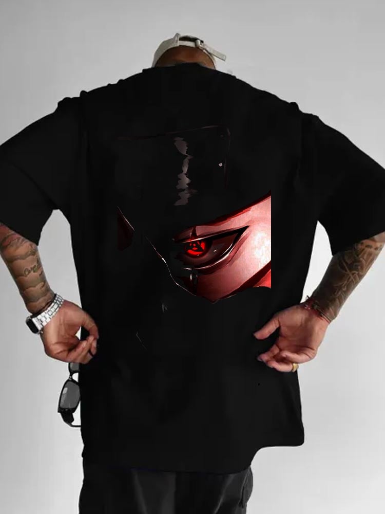 Men's trendy cartoon skull short-sleeved T-shirt