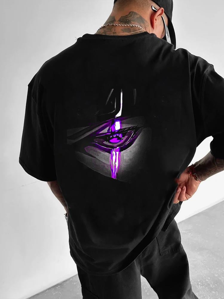 Men's   skull short-sleeved T-shirt