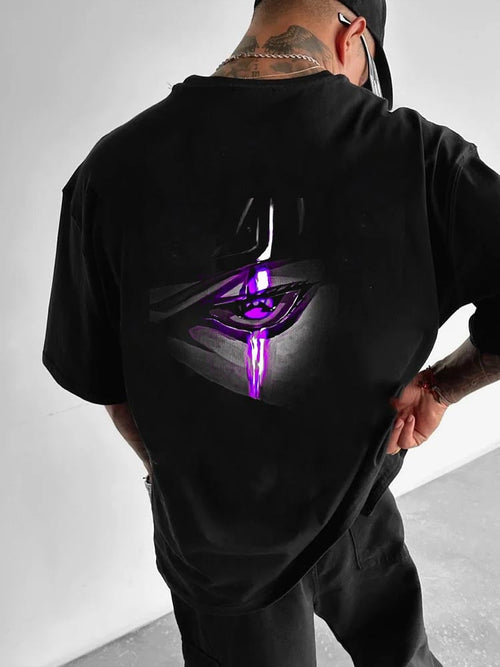 Men's   skull short-sleeved T-shirt
