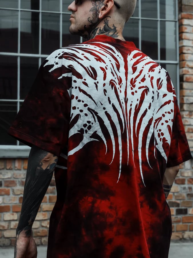 Men's fashion brand printed short-sleeved T-shirt