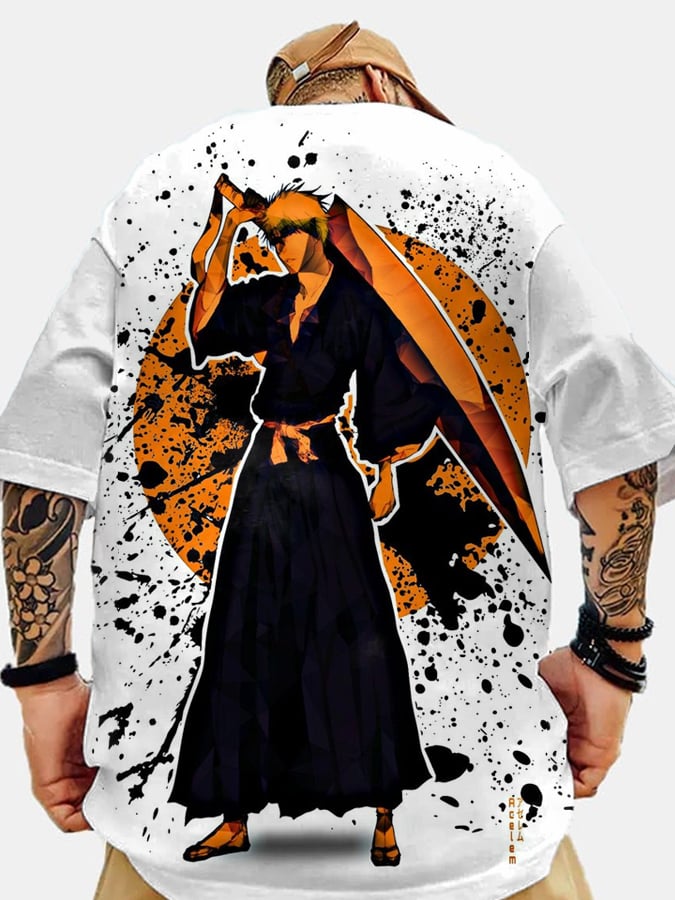 Men's Oversized Bleach   Short Sleeve T-Shirt