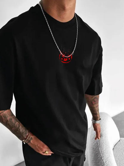 Men's   skull short-sleeved T-shirt
