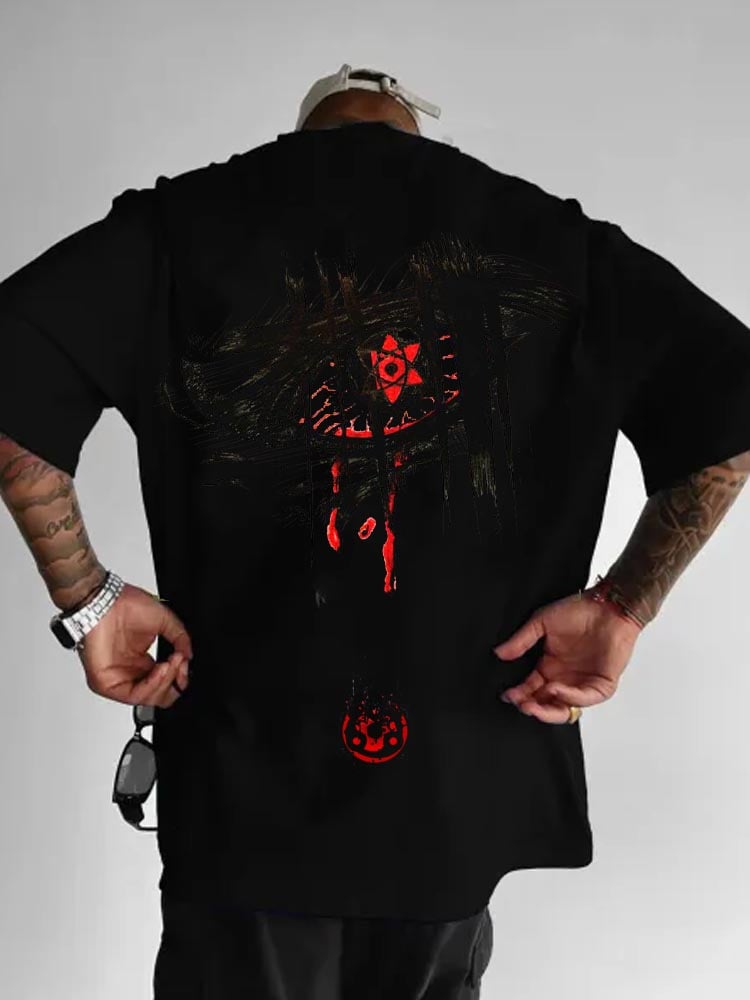 Men's   skull short-sleeved T-shirt